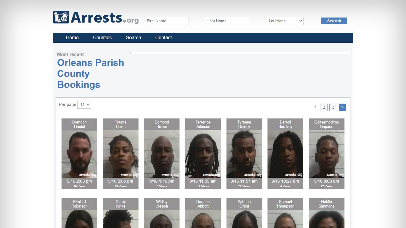 Orleans Parish County Arrests and Inmate Search